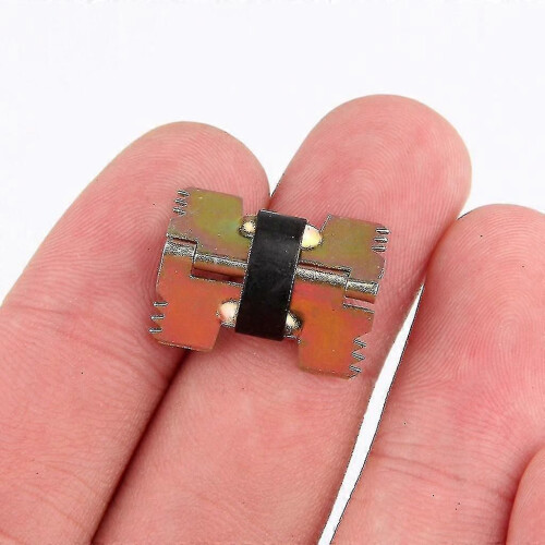 (776)10 Pcs Jewelry Box Folding Bracket Small Metal Spring Hinges Easy To Install 2