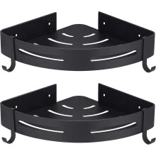 (813) Estante de ducha esquinero, cesta de ducha, estantes de ducha sin perforaciones para ba?o, aluminio