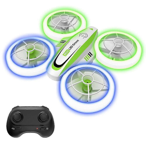 (820) Mini drone con luci a LED elettriche e telecomando, quadricottero per bambini, giocattoli per