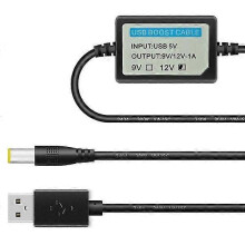 (2060)USB 5V To 12V / 5V to 9V DC Cable Step up Adapter Cable For WiFi Router Light Heat Sink 5V mini