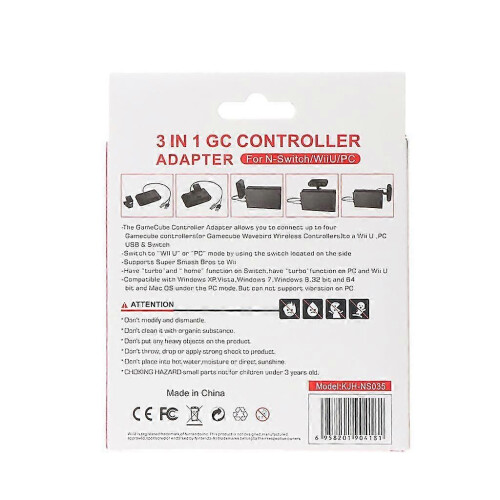(902)3 In 1 Game Handle Converter 4 Port For Gc Controller Adapter For Switch 2