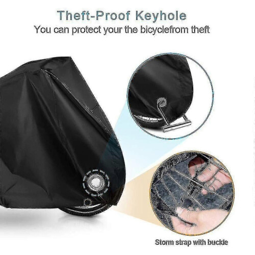 (906)210t Housse de vélo imperméable avec œillets de verrouillage, protection étanche 2