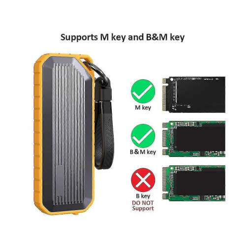 (2138) Type-c M2 SSD-behuizing 10 Gbps NVMe NGFFF SSD M.2 SSD-behuizing IP65 - SSD-behuizing 2