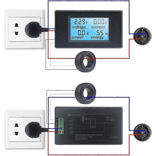 (997) Digitale voltmeter ampèremeter AC 80~260v 100a CT spanning stroom vermogen energiemeter tester 2