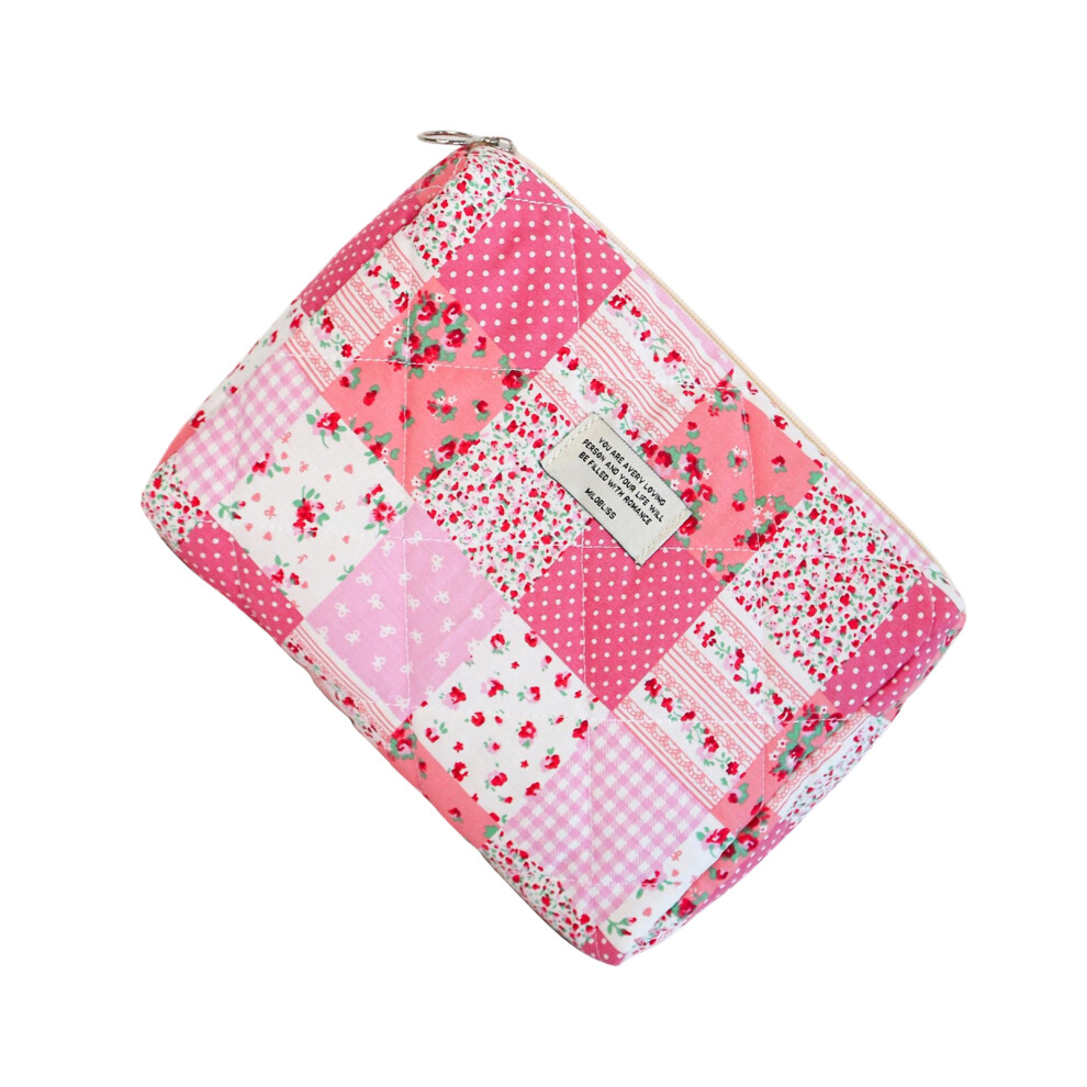 (C) Travel Up Bag Printed With Stylish Floral Pattern Wash Bag Womens-image-OPC-PJKQCHK-NEW