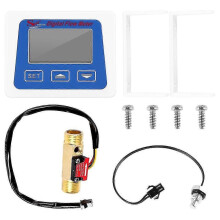 (1101) Medidor de flujo de agua con pantalla LCD digital, sensor, caudalímetro, rotámetro, registro