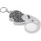 (1123) Bärbart mini-vikbart LED-förstoringsglas med nyckelring (silver) 2
