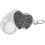 (1123) Bärbart mini-vikbart LED-förstoringsglas med nyckelring (silver) 3