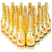 (2256) 10 paar bananenstekkers voor luidsprekerkabels, theater, wandplaten en meer