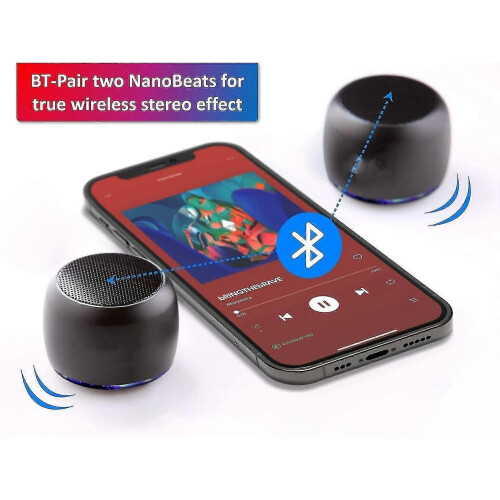 (2313) Draagbare mini-luidspreker, Bluetooth draadloze luidspreker, met microfoon, stevige metalen behuizing, 1