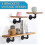 (1372)4x Pipe Shelf Brackets Industrial Iron Rustic Wall Floating Shelves Storage Unit 4