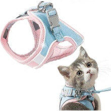 (1584) Tuigje en riem voor katten - Comfortabele kattenloopjas met riem. Aantrekbaar