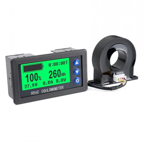 (511) Batterijmonitor Hall Coulomb Tester Dc 9-100v 400a Digitale Voltmeter Ampèremeter Capaciteit Vermogen 1