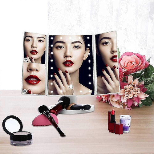 (1599)Makeup Mirror With Lights 22 Led Vanity Mirror With 2x/3x Magnification,touch Screen,portable 2