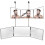 (1633)Scalable Suspension Three-sided Folding Mirror Makeup Mirror Adjustment Height Shaving Mirror 2