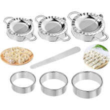(549)7 Pices Acier Inoxydable Ravioli Maker Et Ravioli Cutter Kit Moulle Raviole Presse Pte Et Moule
