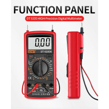 (681) Industriële tool Dt-9205n digitale multimeter AC/DC transistor spanning, weerstand HFE tester