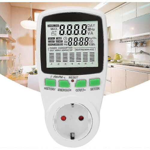 (687)0.000kwh-9999 Kwh 0-16a Mini Smart Power Meter Socket 0.000kwh-9999kwh Multi-function Electricity