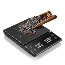 (712) Elektronisk köksvåg Bärbar digital kaffevåg med timer Hög precision LED-display Hem