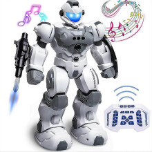 (1700) Robot télécommandé pour enfants, jouet robot avec danse et tir