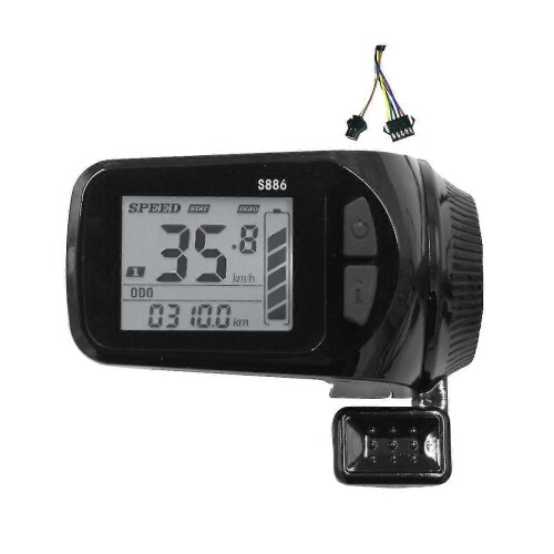 (778)24v/36v/48v/60v S886 Ebike Lcd Display Panel Thumb Throttle Meter For Electric Bicycles E-scooter(sm
