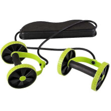 (1891)Fitness Pull Rope Abdominal Double Roller Roller Pull Trainer Slimming Exercises Core Double Wheel