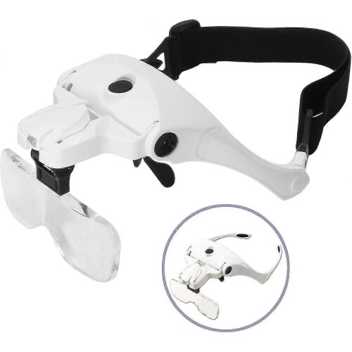 (1893)Magnifying Glass With Light For Close Work, Rechargeable Visor Head Mounted Magnifying Glass With