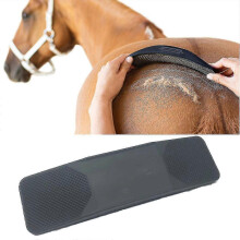 (1944) Verharende massageborstel, multifunctionele paardenborstel voor het verwijderen van haar (zwart)