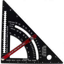 (999) Carpenter fyrkantiga träbearbetningsverktyg, aluminium flervinkel goniometer triangel fyrkantig