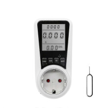(1126) Medidor de electricidad para enchufe, medidor de corriente, medidor de costo de energía de 16