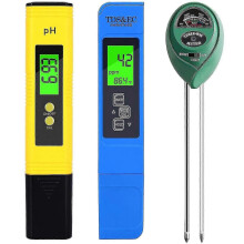 (1134) Medidor de pH, medidor de TDS y ppm, medidor de pH del suelo, kit digital de pH/EC, paquete de