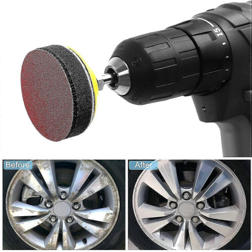 (1188)200pcs Sanding Discs Pad Kit, 50mm Hook And Loop Sandpaper With Foam Buffing Pad, Grits Sanding 2