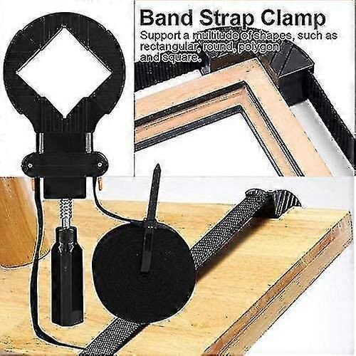 (1267)Strap Band Clamp, 10m Adjustable Frame Corner Strap 4 Jaws Picture Frame Holder Woodworking Tool 2