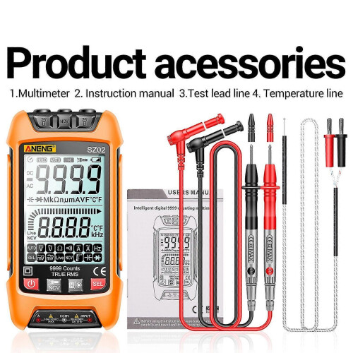 (2285) Digitale multimeter Automatisch bereik Voltmeter Ampèremeter Ohmmeter Frequentiemeter 2