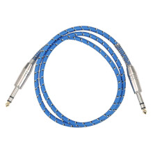 (1303) 6,35 mm naar 6,35 mm O-kabel voor elektrische gitaar (1 meter) + zilver