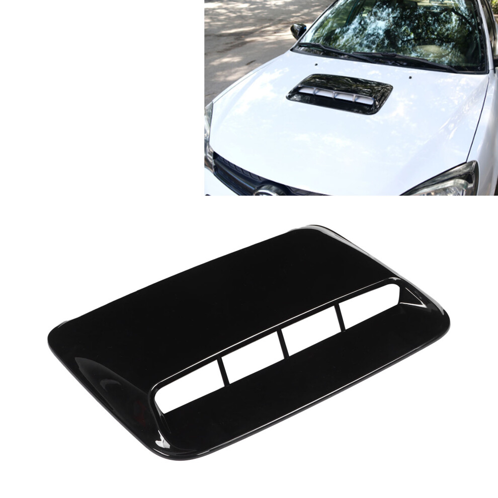 Car Hood Scoop Cover Universal Glossy For Auto Upgrade & Replacement Black 8491340589515
