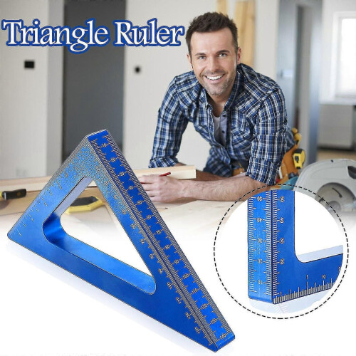 (1279) Regla triangular, escuadra de 90 grados, herramienta de medición para carpintería, escuadra de