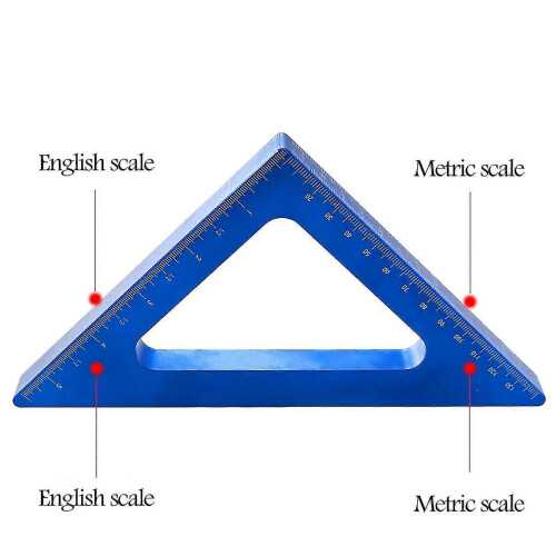 (1279) Regla triangular, escuadra de 90 grados, herramienta de medición para carpintería, escuadra de 2