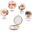 (1561)Magnifying Compact Mirror For Purses ,folding Mini Pocket Double Sided Travel Makeup Mirror,perfect 3