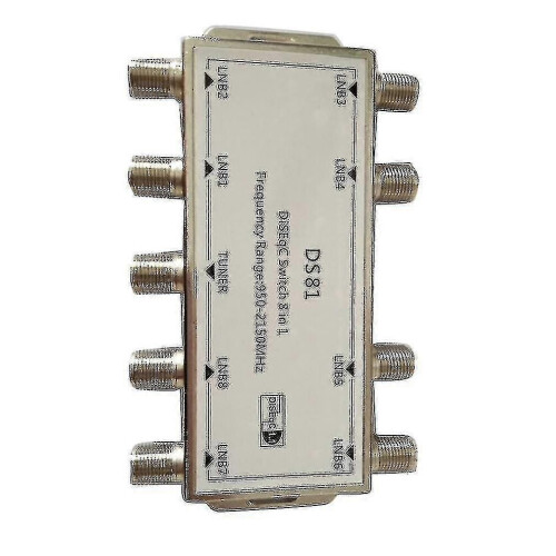 (2493) Ds81 8-i-1 satellitsignal Diseqc-switch LNB-mottagare multiswitch 2
