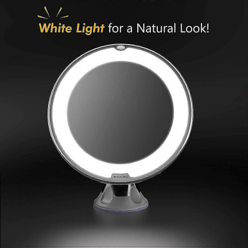 (1672)Makeup Mirror, 10x Magnifying Lighted Vanity Daylight White Led, Portable Illuminated Bathroom 2