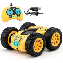 (114)Mini macchina giocattolo telecomandata acrobatica, 4wd 2.4ghz auto rotante bifacciale, giocattolo