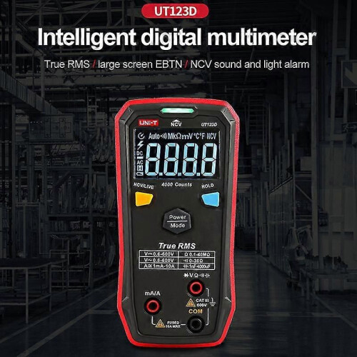 (130)Uni-t Digitale Smart Multimeter Ut123d True Rms Ebtn Display DC AC Spanning Stroom Tester Capaciteit 1