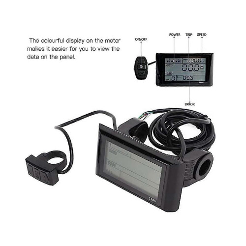 (89)Electric Bicycle Modification Accessories Lcd-sw900 Lcd Meter Data Display 24-72v 2