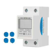 (207)220v 5(80)a Contatore elettrico digitale monofase 2 fili 2p su guida DIN Contatore elettronico