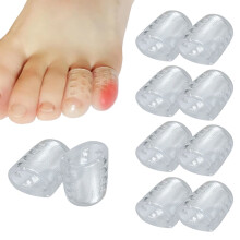 Toe Protection Silicone Toe Caps - Pack of 10 Small Anti-Friction Sleeve Covers for Blisters, Corns, and Pain Relief