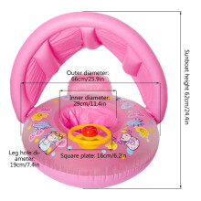 Anello gonfiabile da nuoto per bambini Blu/Rosa 29/66 cm, 1-4 anni