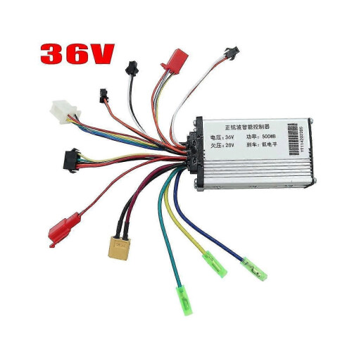 (37) Controlador MR-100 de 36 V y 500 W con pantalla LCD, panel de control y botón de interruptor para 2