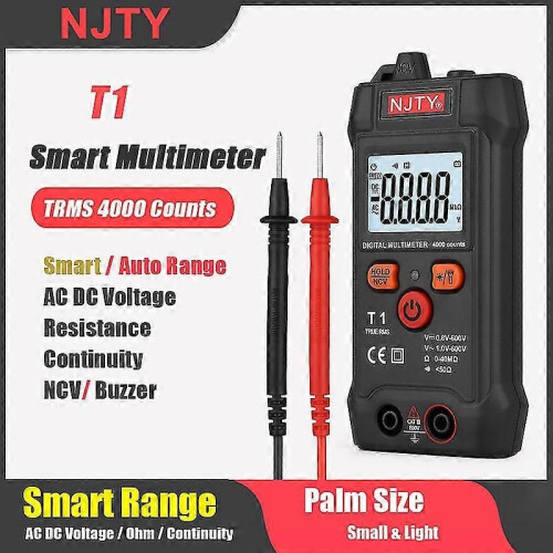 (345) Professionele slimme multimeter, digitale mini-autotester, True RMS NCV 600V AC DC-spanningstester 1