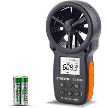 (2109) Medidor de CFM portátil con anemómetro digital BT-866A con conexión USB - Medidor de velocidad